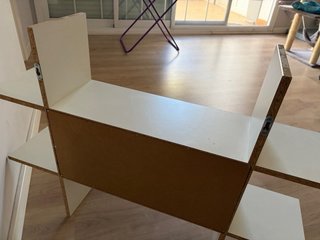 Estantería moderna madera y beige