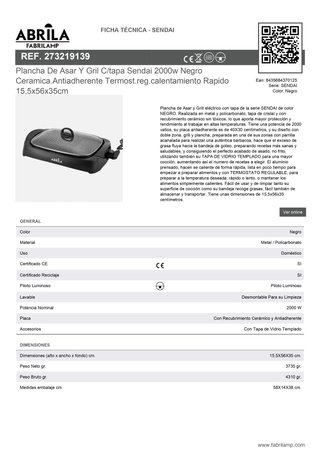Plancha Eléctrica con Tapa