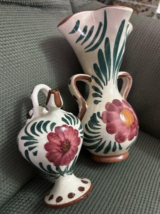 Conjunto Jarrón y Búcaro Cerámica