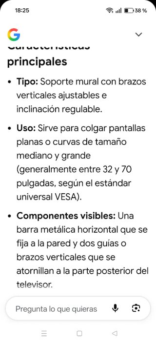 Soporte Pared TV Vertical Negro