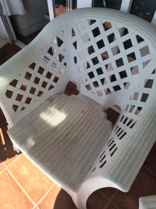 Juego de 2 sillas de jardín blancas