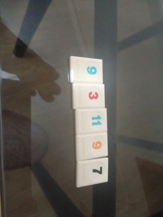 5 Fichas Rummikub Travel (9,3,11,9,7)