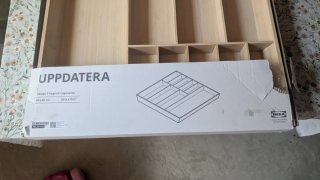 Bandeja cubertero Ikea bambú 52x50cm