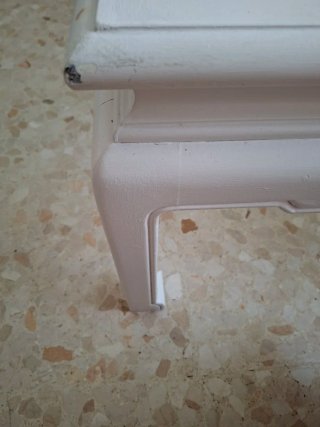 Mesa de centro blanca con cristal