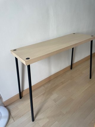 Mesa consola madera y metal