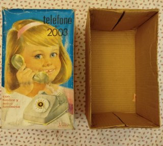 Caja Teléfono Juguete Antiguo vacía
