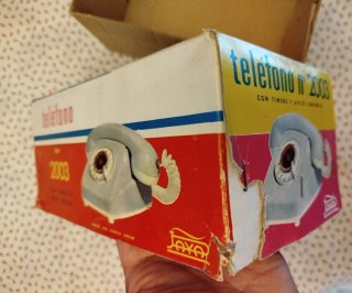 Caja Teléfono Juguete Antiguo vacía