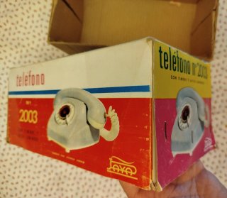 Caja Teléfono Juguete Antiguo vacía