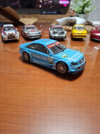 Coche Slot Mercedes CLK DTM Azul Vodafone
