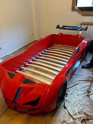 Cama Coche de Carreras Roja