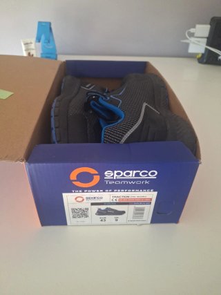 Zapatos Sparco seguridad negros y azules