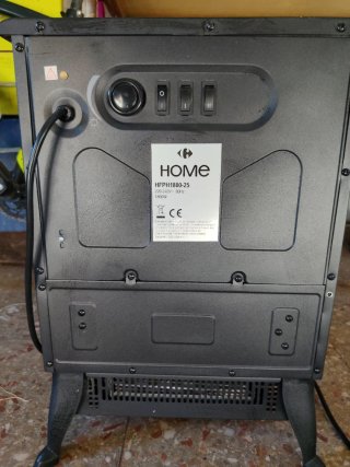 Chimenea eléctrica negra