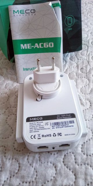 Repetidor WiFi MECO AC1200 ME-AC60