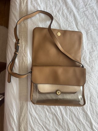 Bolso Parfois bordado loro y zonas transparentes
