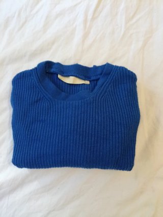 Pull&Bear Top Azul Manga Larga Talla XS