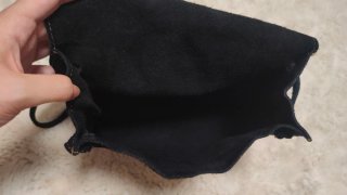 Bolso Bandolera Piel Ante Negro Flecos Boho