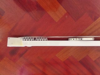198 cm Riel de cortina aluminio blanco