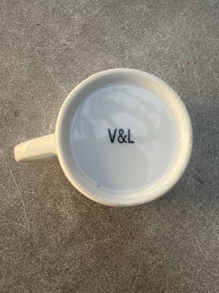 Juego de café de porcelana blanco y gris