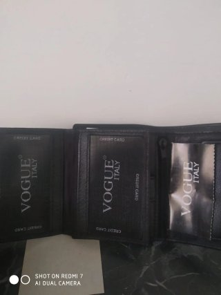 Portafoglio Vogue Italia in pelle nera