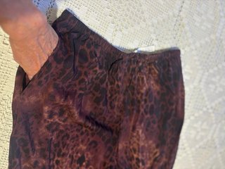 Pantalón ancho estampado leopardo Calzedonia