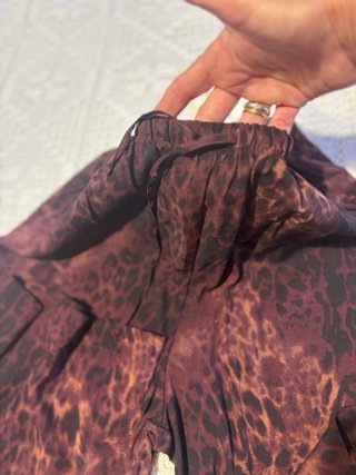 Pantalón ancho estampado leopardo Calzedonia