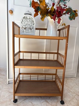 Carrito Organizador Bambú 3 Niveles