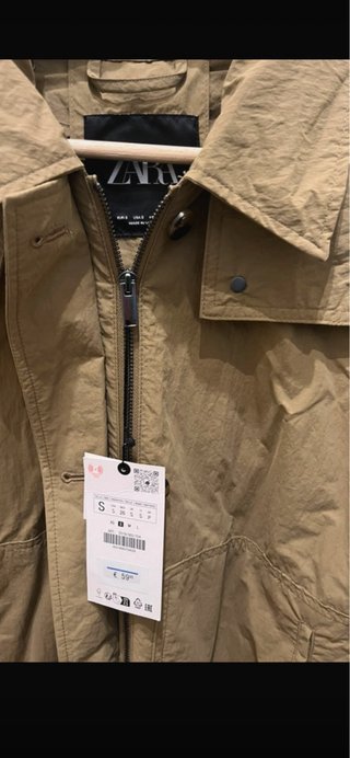 Trench corto Zara verde oliva