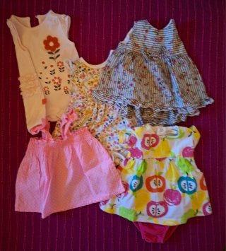 Lote pelele y vestidos verano bebé 3 niña meses