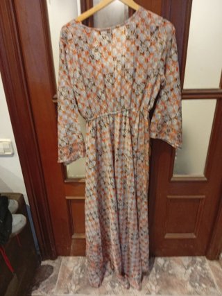 Vestido largo estampado talla única