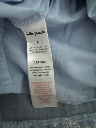 Vestido niña azul con encaje 6 años