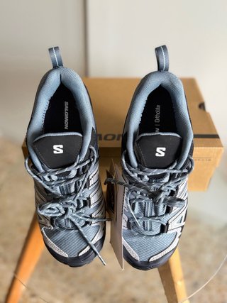 Zapatillas Salomon Gore-Tex Gris y Turquesa