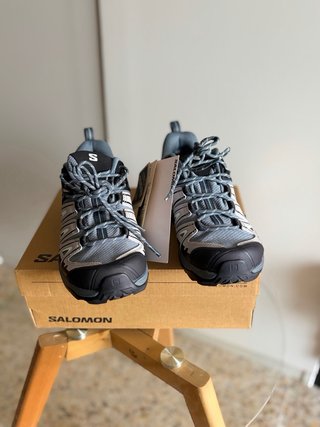 Zapatillas Salomon Gore-Tex Gris y Turquesa