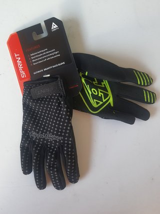 Guantes Troy Lee Desings Junior Sprint T-XL Negros