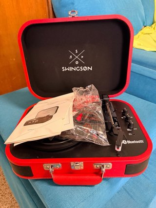 Tocadiscos Maleta SWINGSON Rojo
