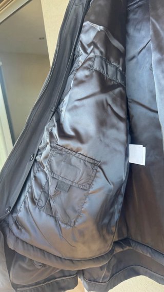 Parka Chaquetón Abrigo Azul Oscuro/Negro