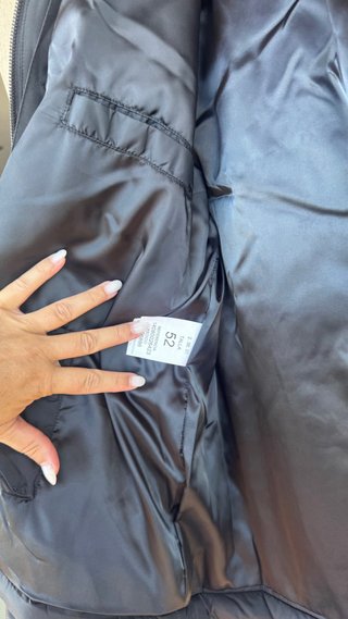 Parka Chaquetón Abrigo Azul Oscuro/Negro