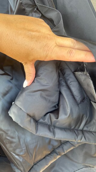 Parka Chaquetón Abrigo Azul Oscuro/Negro