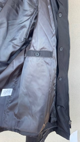 Parka Chaquetón Abrigo Azul Oscuro/Negro