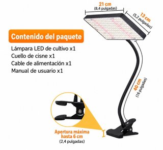 Lámpara LED FECiDA 200W Clip para Plantas