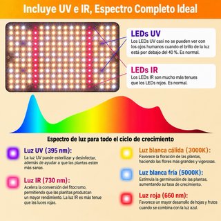 Lámpara LED FECiDA 200W Clip para Plantas