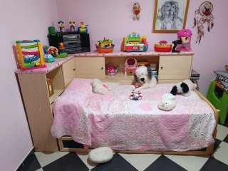 Dormitorio infantil esquinero 2 camas