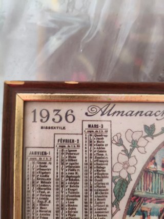 Cuadro 1936 Almanach des Postes & des Télégraphes