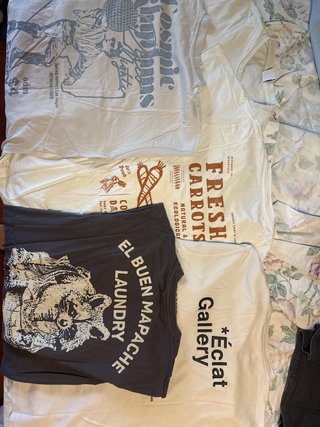 Lote 5 Camisetas Hombre Gris y Blanca