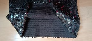 Top lentejuelas negro strapless