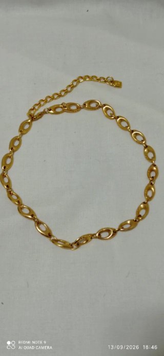 Cadena bañada en oro 18k