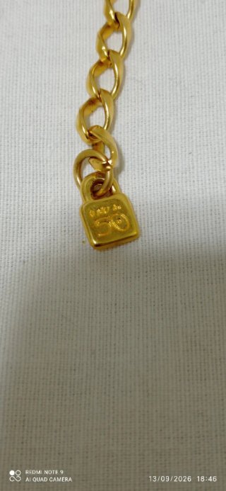 Cadena bañada en oro 18k