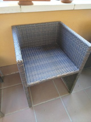 Sillón de jardín ratán marrón
