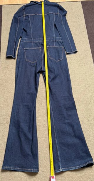 Mono vaquero flare azul