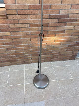 Lámpara de pie halógena acero inoxidable