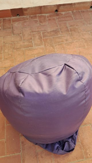Puf Morado Piel Sintética